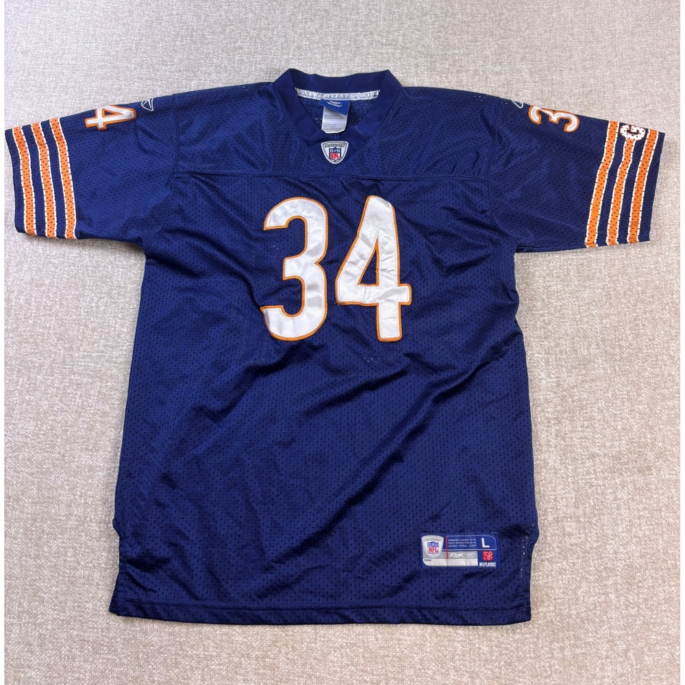 Reebok NFL Chicago Bears Walter Payton 34 Jersey Kids Large 14-16 Navy Blue